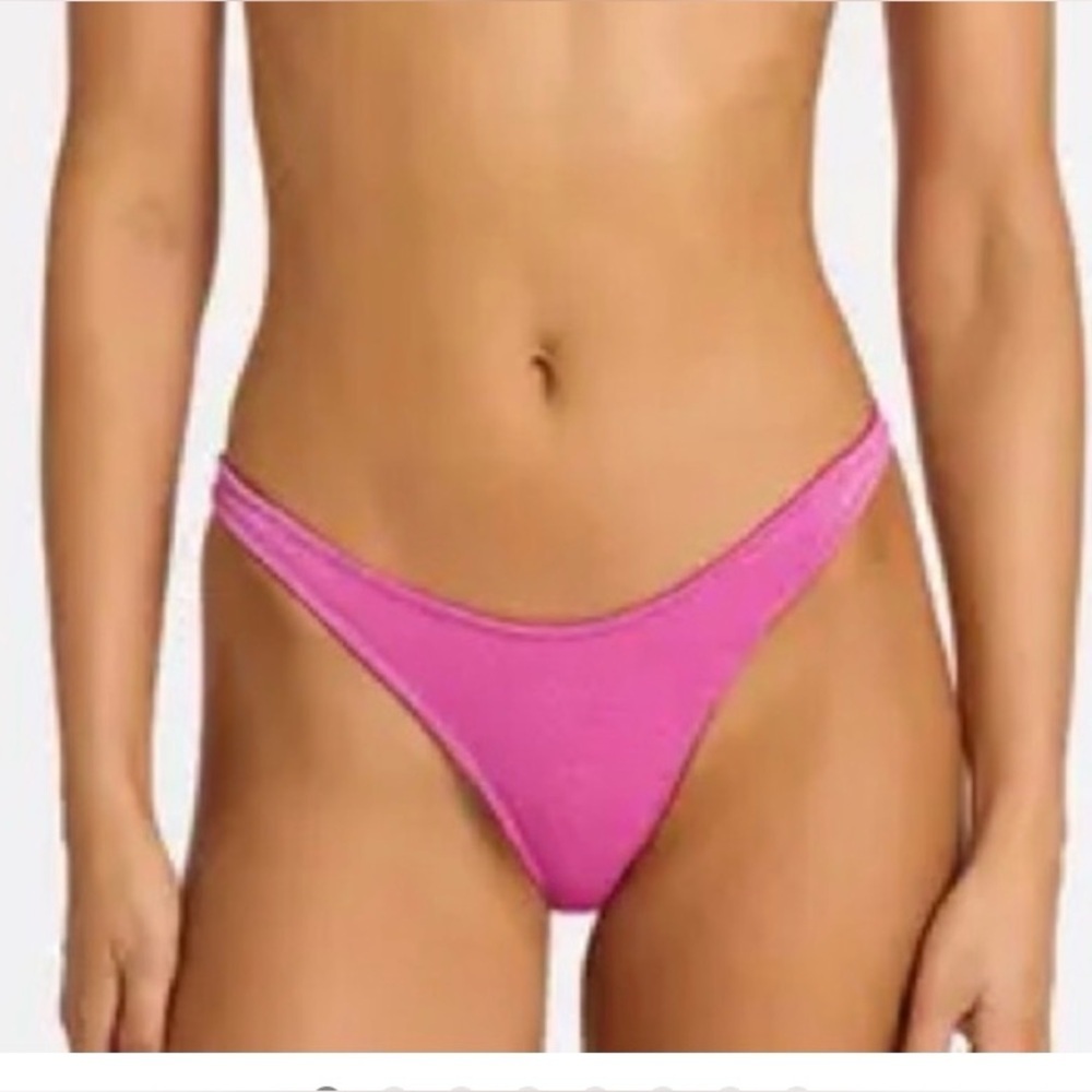 pink mica sparkle triangl bikini bottoms sz medium